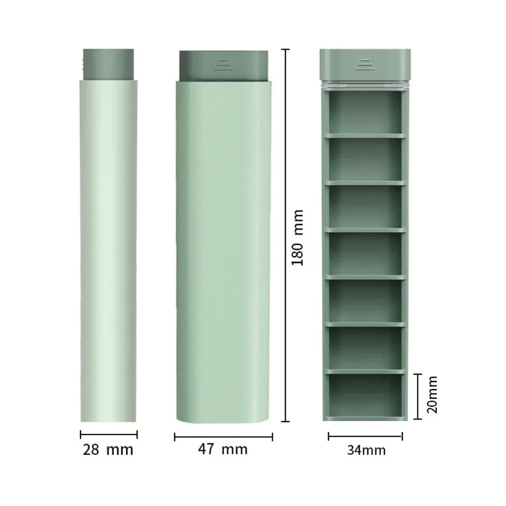New Premium Portable Pill Case 7 Day 7 Grids Pill Organizer Container Travel for Medicine Vitamins Fish Oil Weekly Storage Box