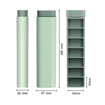 New Premium Portable Pill Case 7 Day 7 Grids Pill Organizer Container Travel for Medicine Vitamins Fish Oil Weekly Storage Box