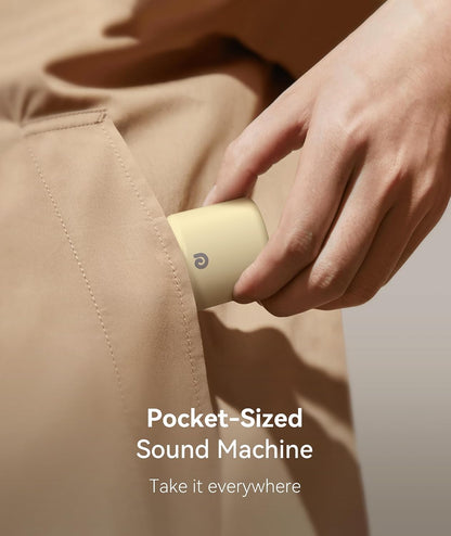 Travel White Noise Machine - Portable Sound Machine for Baby Adults, Travel Sound Machine for Sleep, 16 Nature Sound, Timer, White Noise Machine for Sleeping Gift, Butter