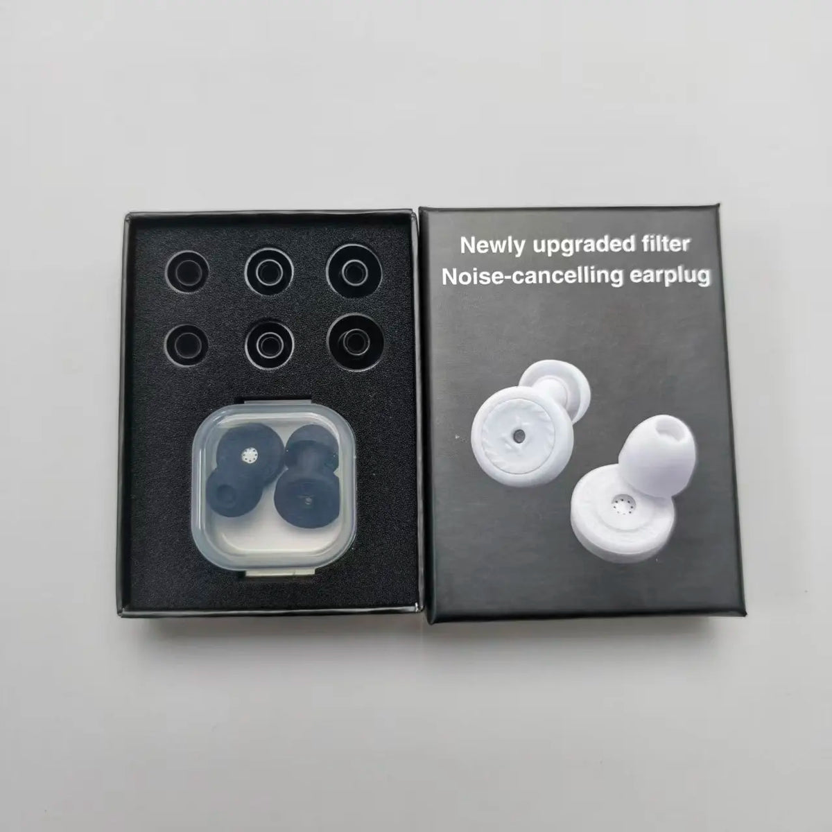 45Db Noise Cancelling Ear Plugs for Sleeping, Reusable Soft Silicone Earplugs with 8 Eartips & Storage Case, Hearing Protection