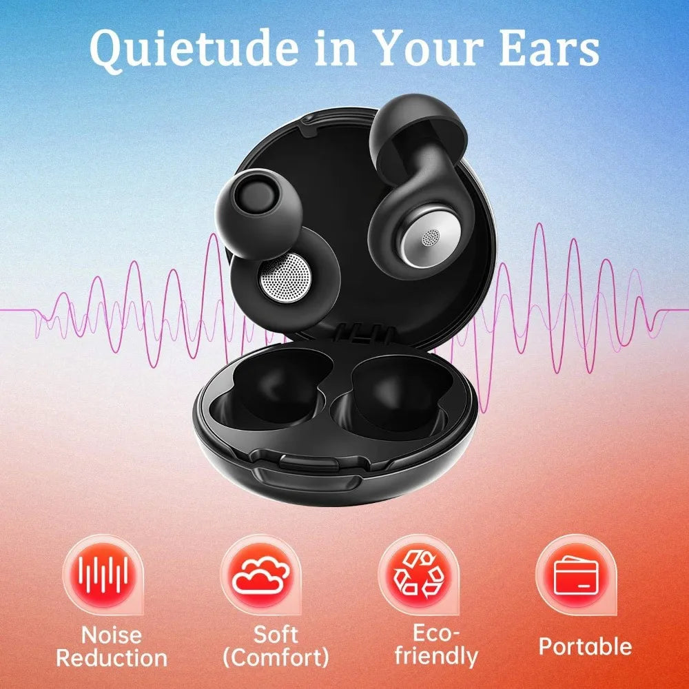 45Db Noise Cancelling Ear Plugs for Sleeping, Reusable Soft Silicone Earplugs with 8 Eartips & Storage Case, Hearing Protection