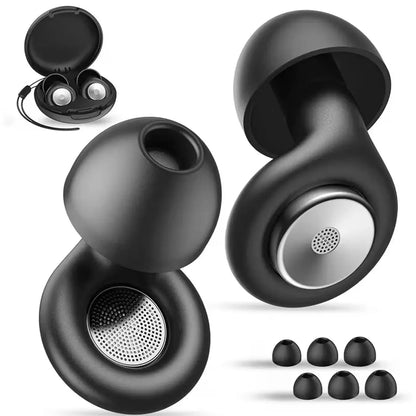 45Db Noise Cancelling Ear Plugs for Sleeping, Reusable Soft Silicone Earplugs with 8 Eartips & Storage Case, Hearing Protection