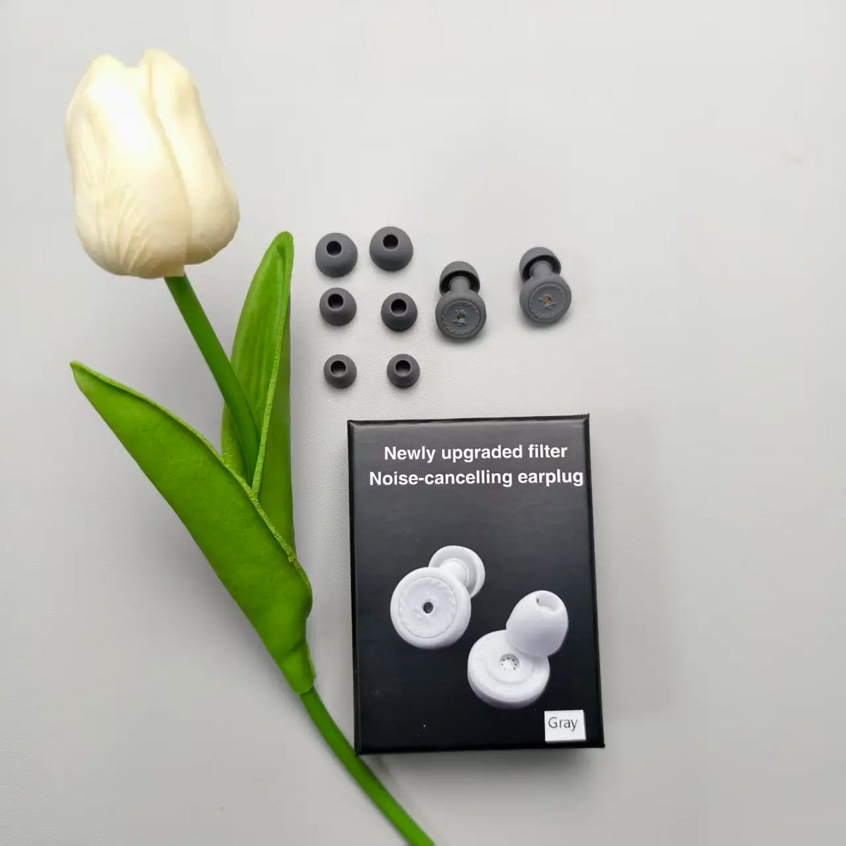 45Db Noise Cancelling Ear Plugs for Sleeping, Reusable Soft Silicone Earplugs with 8 Eartips & Storage Case, Hearing Protection